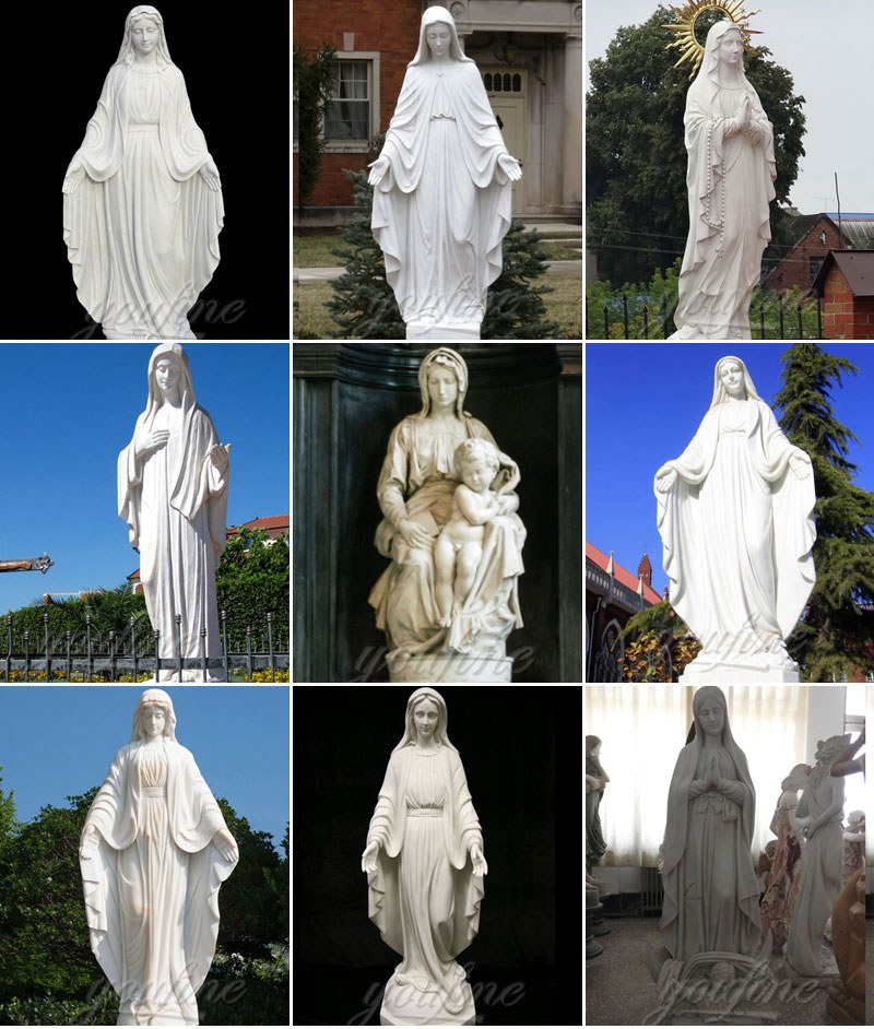 more marble Mary sculptures