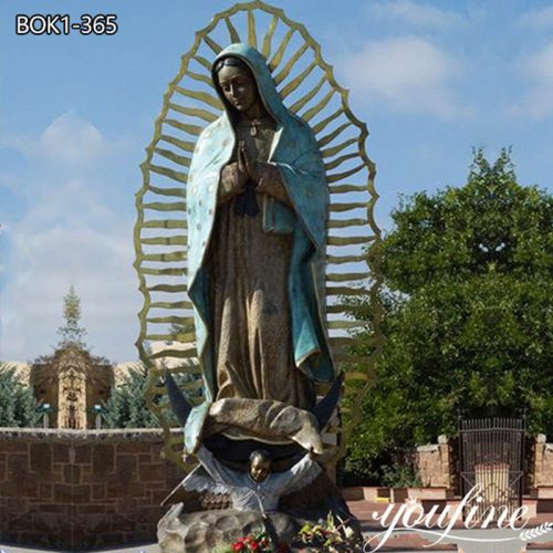Large Bronze Our Lady of Guadalupe Statue for Sale (1)