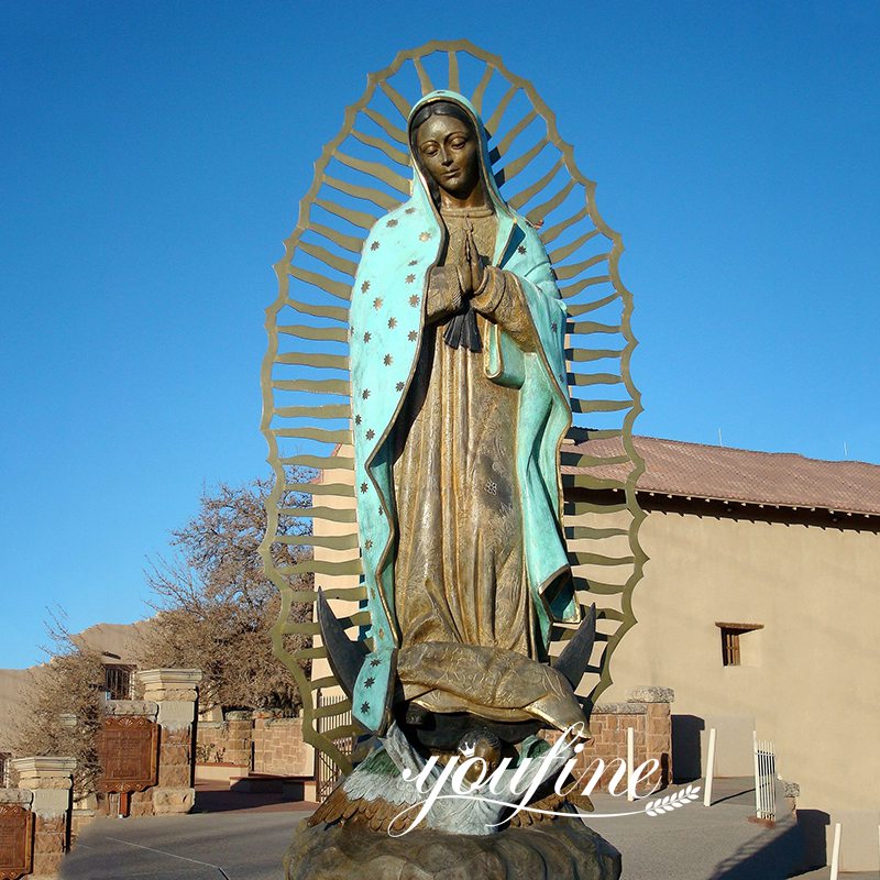 Large Bronze Our Lady of Guadalupe Statue for Sale (2)